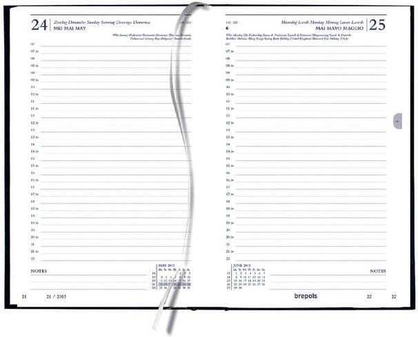 Quantore Kantooragenda 2026 kort 1dag 1pagina zwart