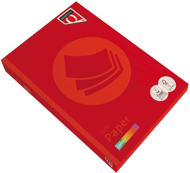 Quantore Kopieerpapier Colour A4 120gr felrood 250 vel