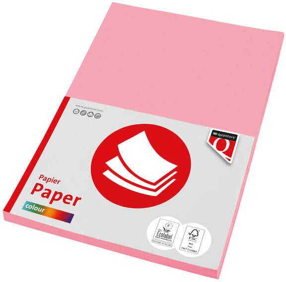 Quantore Kopieerpapier Colour A4 80gr roze 100 vel