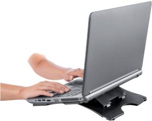 Quantore Laptopstandaard verstelbaar antraciet