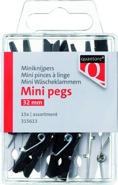 Quantore Miniknijper blister 34mm assorti 15 stuks