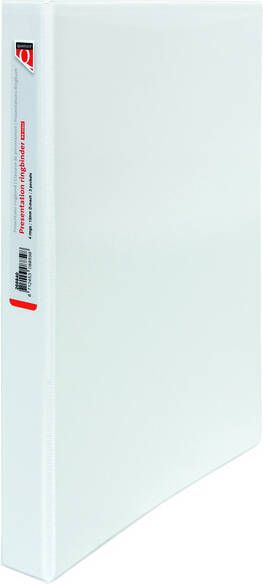 Quantore Presentatieringband A4 Maxi 4-rings D-mech 25mm wit