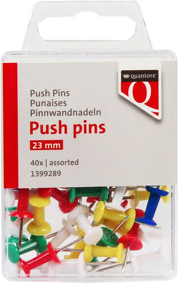 Quantore Push pins 40 stuks assorti