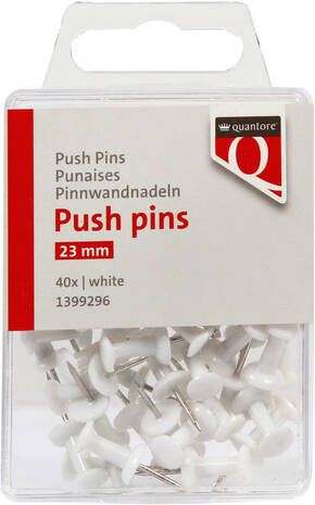 Quantore Push pins wit 40 stuks