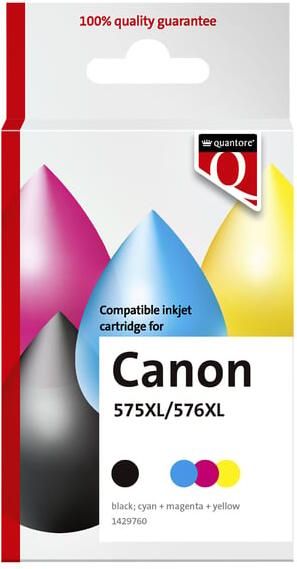 Quantore Inktcartridge alternatief tbv Canon Pg-575XL Cl-576XL zwart + kleur