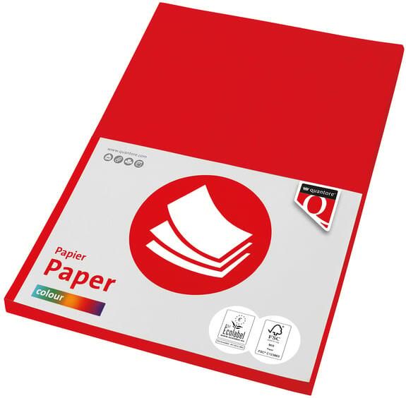 Quantore Kopieerpapier Colour A4 120gr felrood 100 vel