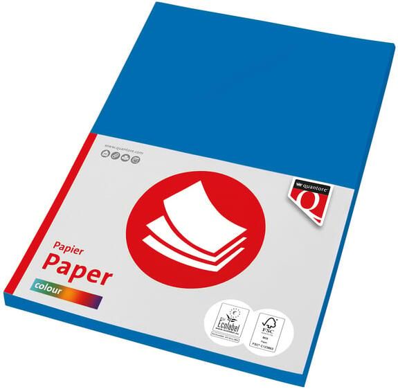 Quantore Kopieerpapier Colour A4 160gr diepblauw 50 vel