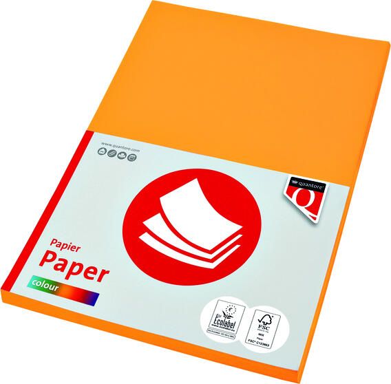 Quantore Kopieerpapier Colour A4 160gr diepgeel 50 vel
