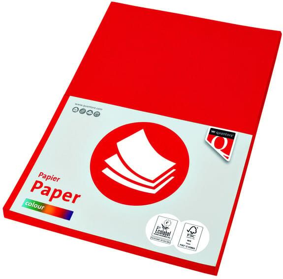 Quantore Kopieerpapier Colour A4 160gr felrood 50 vel