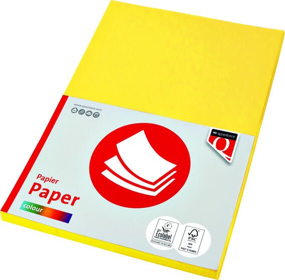 Quantore Kopieerpapier Colour A4 160gr geel 50 vel