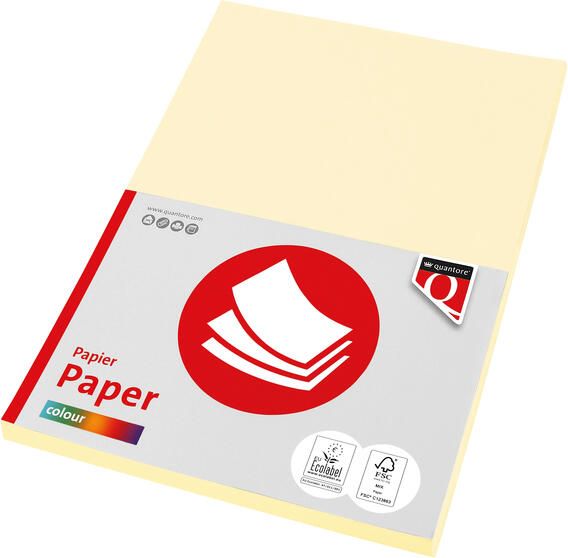 Quantore Kopieerpapier Colour A4 160gr ivoor 50 vel