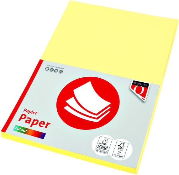Quantore Kopieerpapier Colour A4 160gr kanariegeel 50 vel