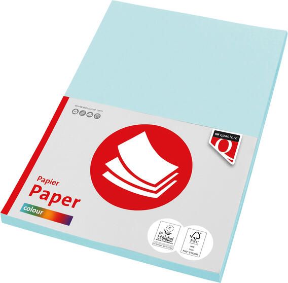 Quantore Kopieerpapier Colour A4 80gr lichtblauw 100 vel