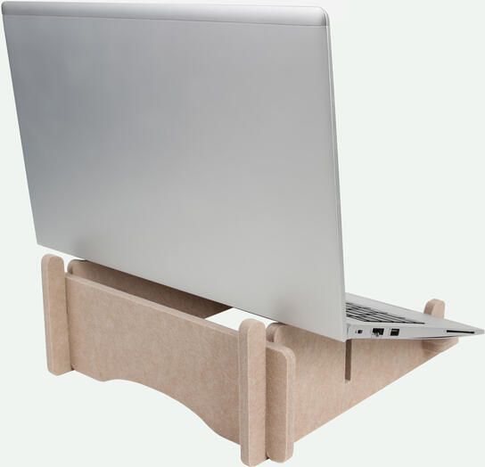 Quantore Laptopstandaard gerecycled vilt zand