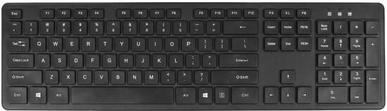 Quantore Toetsenbord Qwerty draadloos USB-A adapter zwart