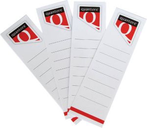 Quantore Rugetiket breed 60x290mm zelfklevend wit