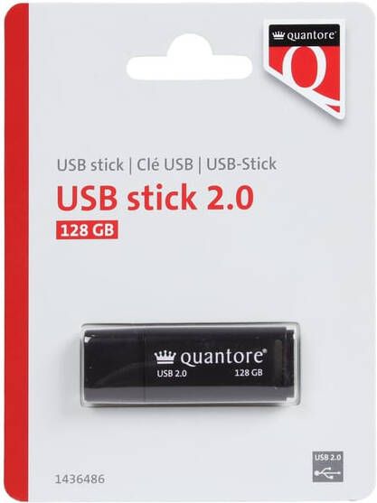 Quantore USB-stick 128GB 2.0 zwart