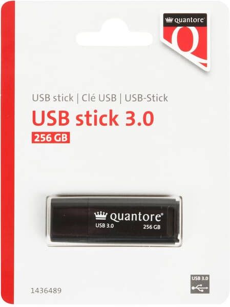 Quantore USB-stick 256GB 3.0 zwart