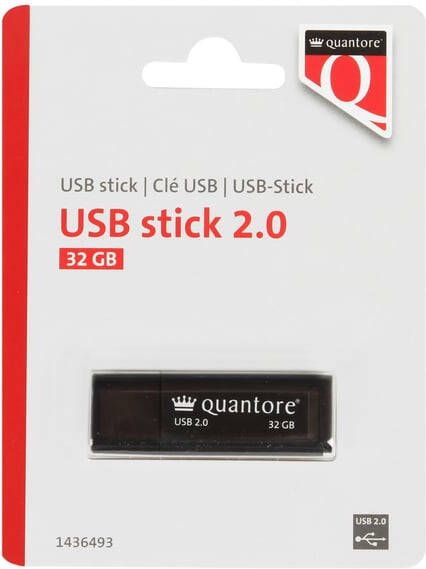 Quantore USB-stick 32GB 2.0 zwart