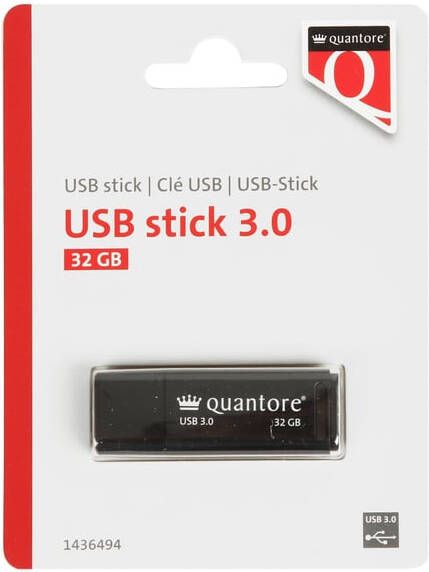Quantore USB-stick 32GB 3.0 zwart