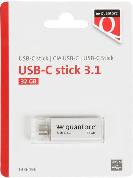 Quantore USB-stick USB-C 32GB 3.1 zilver
