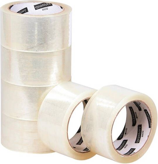 Quantore Verpakkingstape 50mmx60m PP transparant 6 rollen