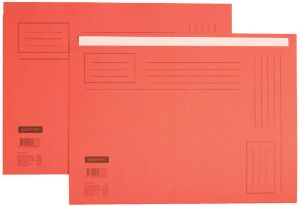 Quantore Vouwmap A4 ongelijke zijde 230gr rood