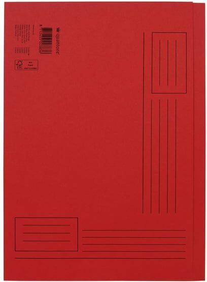 Quantore Vouwmap A4 ongelijke zijde 230gr rood
