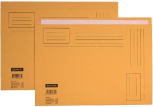Quantore Vouwmap Folio ongelijke zijde 230gr geel