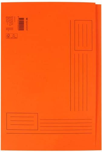 Quantore Vouwmap Folio ongelijke zijde 230gr oranje