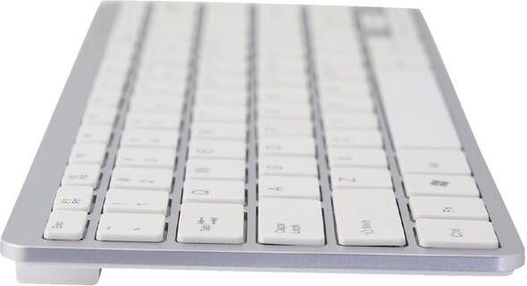R-Go Tools Ergonomisch toetsenbord Compact Azerty zilver-wit