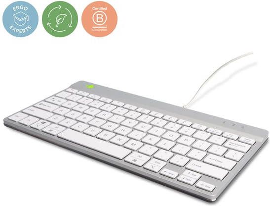 R-Go Tools Toetsenbord R-Go Ergonomisch Compact Break bedraad QWERTY wit