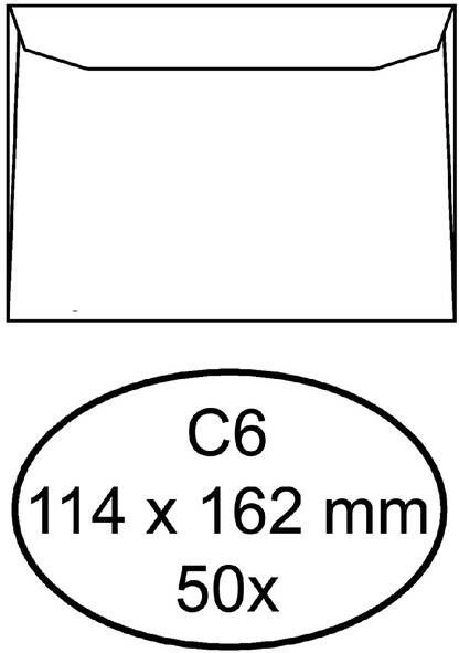 Raadhuis Envelop bank C6 114x162mm gegomd wit