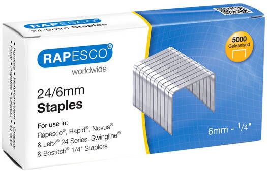 Atlanta Rapesco 24 6mm (22 6) Verzinkt Staples (doos 5000) - Foto 2