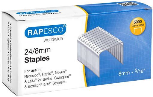 Rapesco 24 8mm Verzinkt Staples (doos 5000)