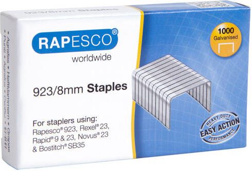 Rapesco 923 8mm (23 Type) Verzinkt Staples (doos 1000)