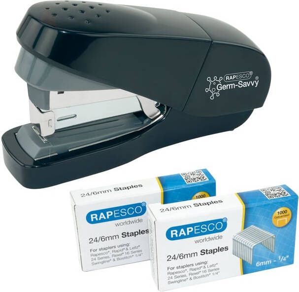 Rapesco Nietmachine Germ-Savvy Less Effort Eco antibacterieel zwart