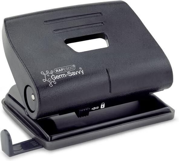 Rapesco Perforator Germ-Savvy Heavy Duty 820-P antibacterieel 2-gaats zwart