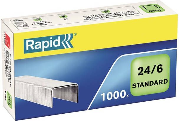 Rapid Nieten 24 6 gegalvaniseerd standaard 1000 stuks
