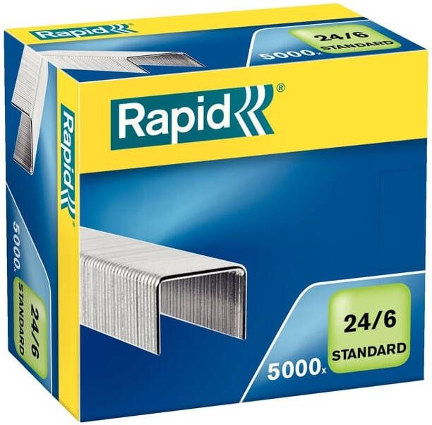 Rapid Nietjes 24 6 gegalvaniseerd doos van 5.000 nietjes
