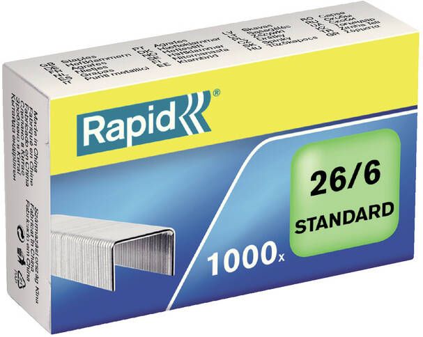 Rapid Nieten 26 6 gegalvaniseerd standaard 1000 stuks