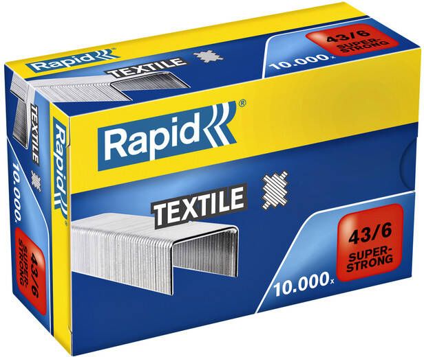 Rapid Nieten 43 6 textiel gegalvaniseerd strong 10000 stuks