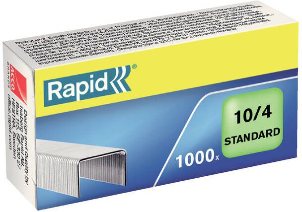 Rapid Nietjes 10 4 gegalvaniseerd doos van 1.000 nietjes