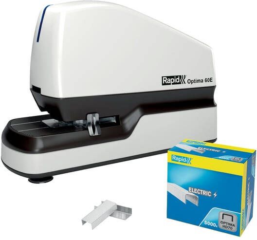Rapid elektrische nietmachine Optima 60E contactloos 60 blad wit zwart