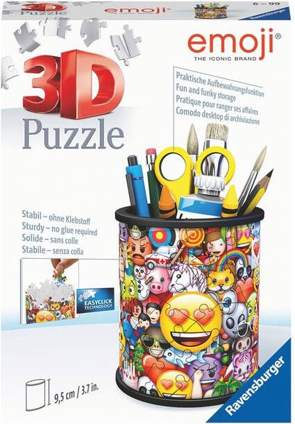 Ravensburger 3D puzzel Emoji Pennenbak 54 stuks