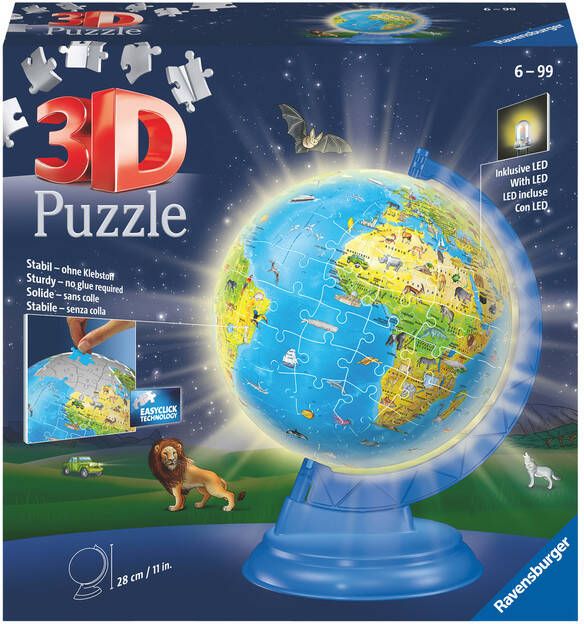 Ravensburger 3D puzzel Globe Night Edition XXL 54 stuks