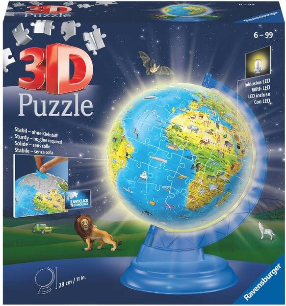 Ravensburger 3D puzzel Globe Night Edition XXL 54 stuks