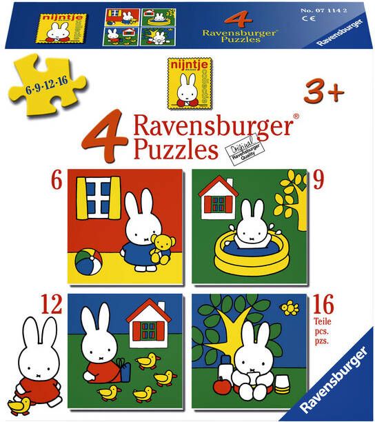 Ravensburger Puzzel Nijntje 4x puzzels 6+9+12+16 stuks