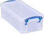 Really Useful Boxes van stevig kunststof | VindiQ Really Useful Box 0 9 liter transparant - Thumbnail 2
