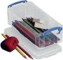 Really Useful Boxes van stevig kunststof | VindiQ Really Useful Box 0 9 liter transparant - Thumbnail 1